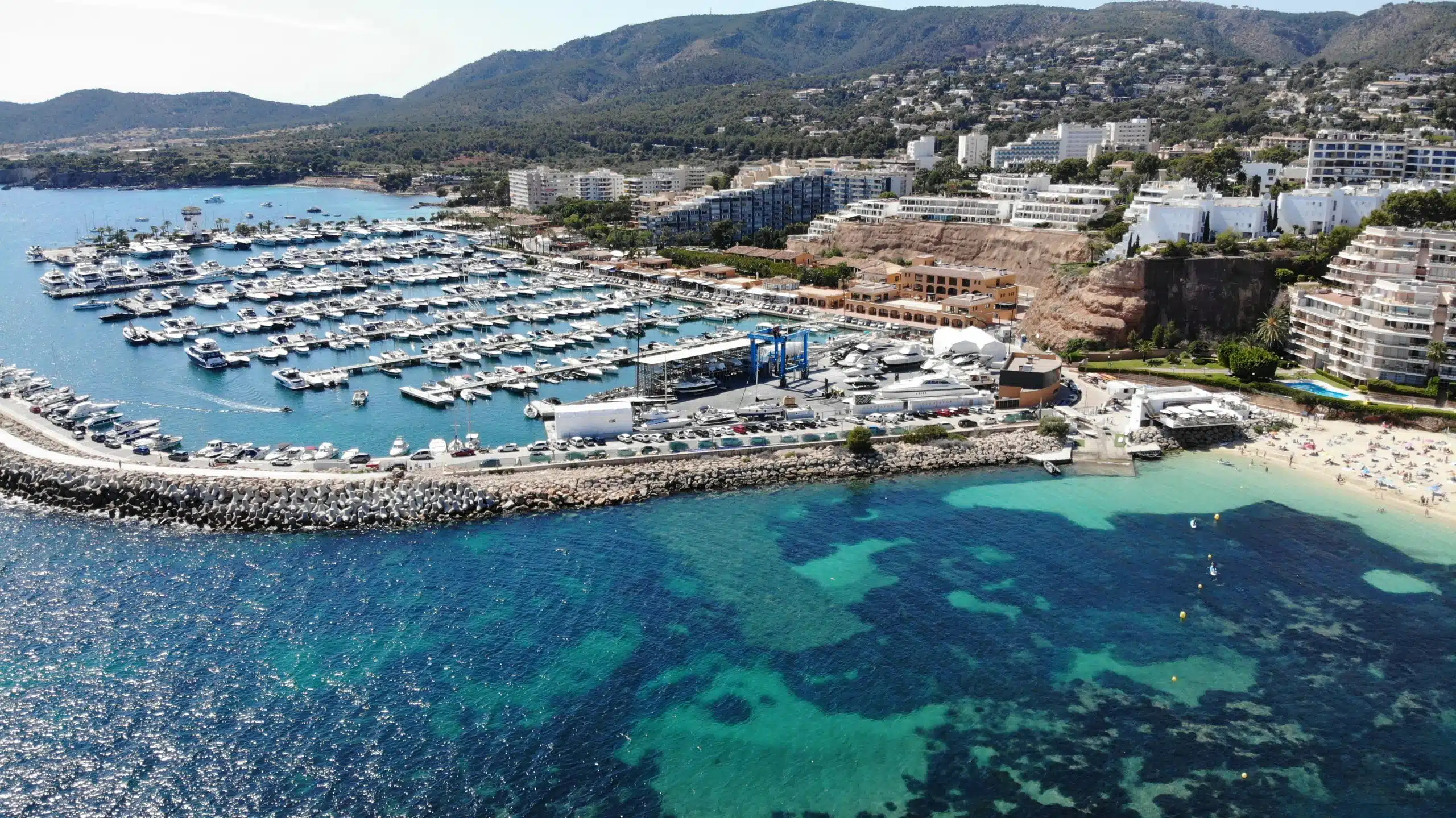 Aerial,View,Of,Puerto,Portals,In,Mallorca